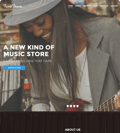 Guitar Store Web Design and Development